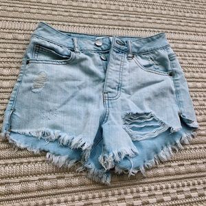 blue denim pacsun shorts